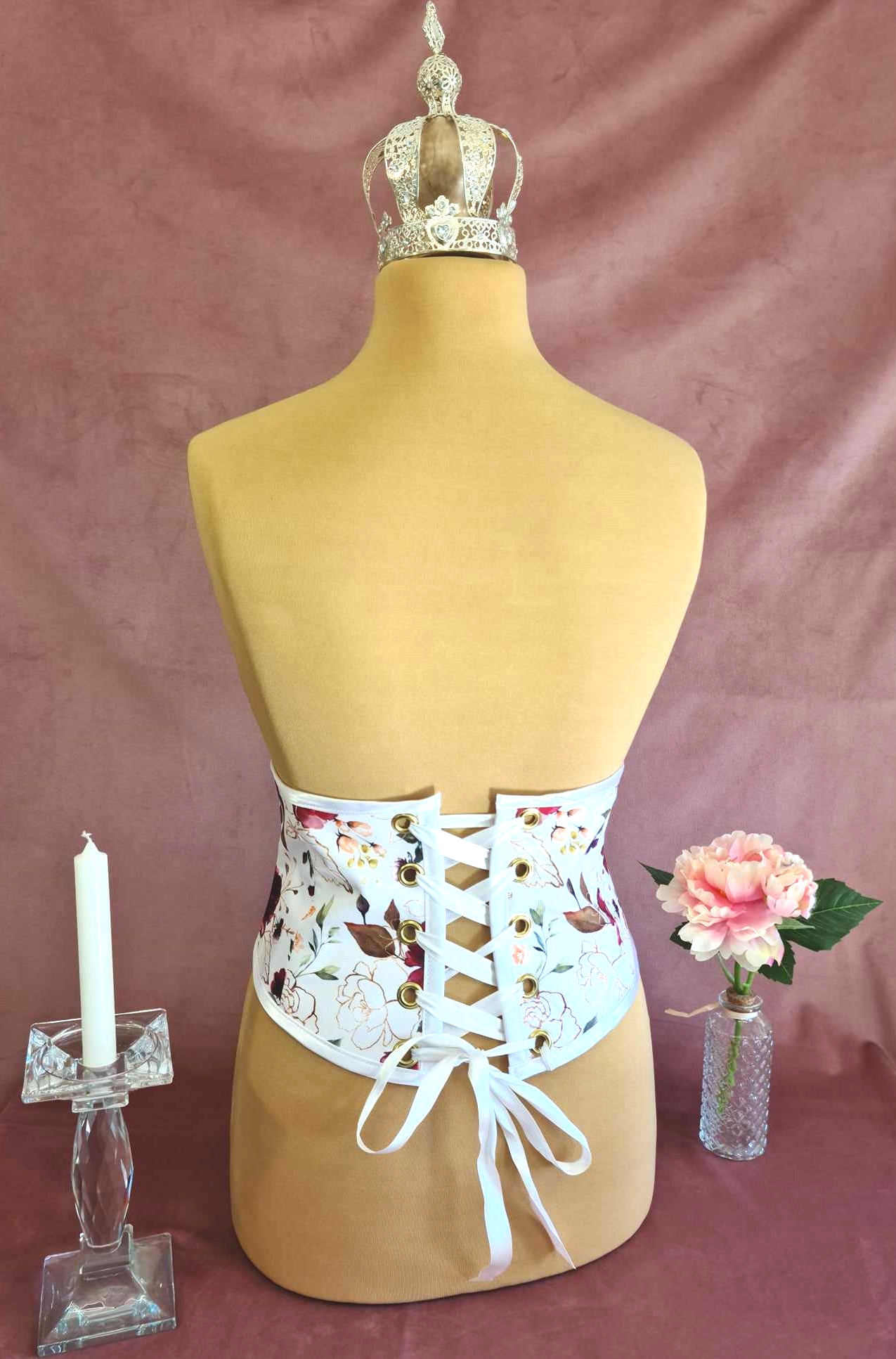 Serre-taille fleurs dorés